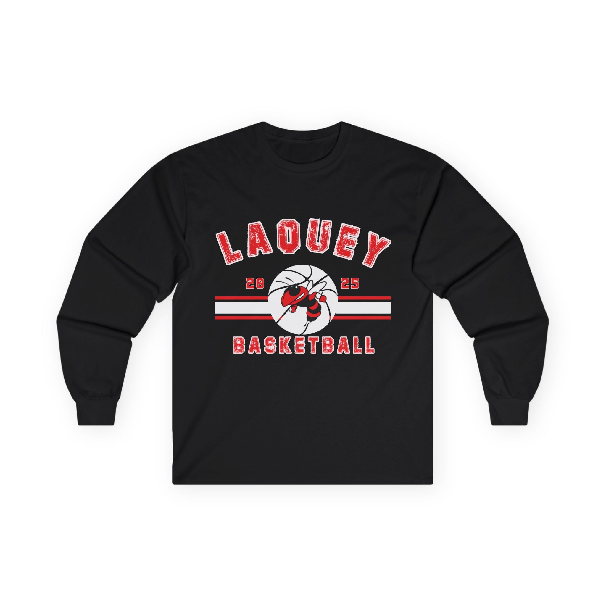 Laquey Basketball Long Sleeve Tee — Vintage Distressed Basketball Shirt
