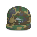 Camouflage cap with 'Laquey FFA' logo on a white background