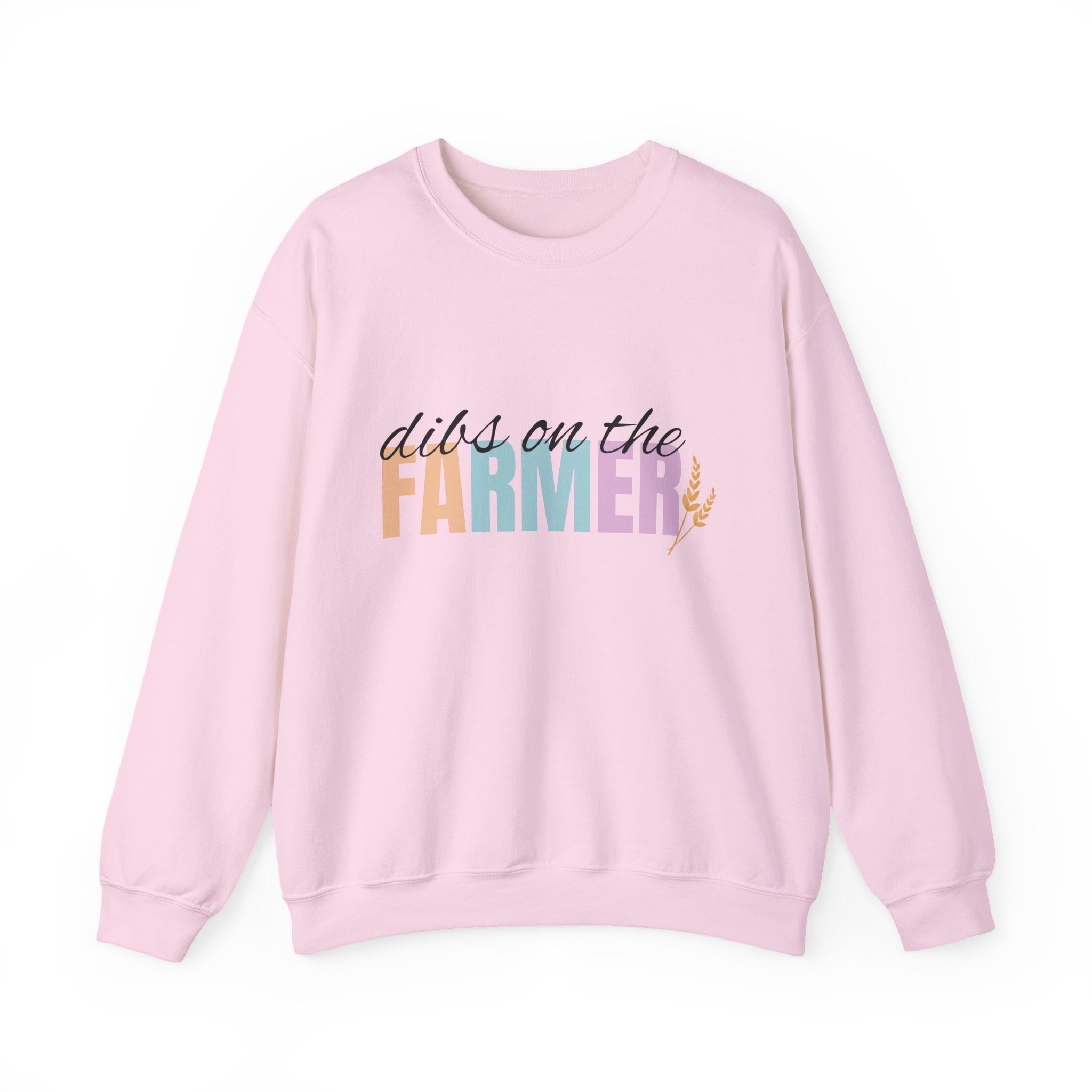 Farmer Vibes Crewneck Sweatshirt – "Dibs on the Farmer" Pastel Graphic