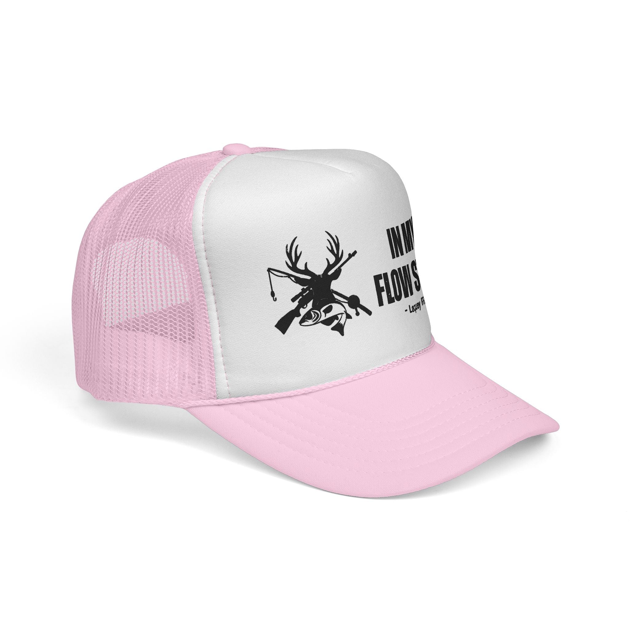 Trucker Cap — “In My Flow State” Hunting Deer Skull Mesh Hat