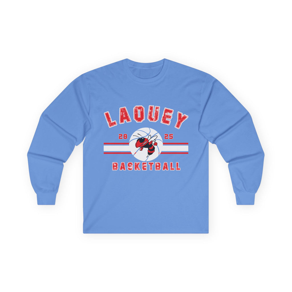 Laquey Basketball Long Sleeve Tee — Vintage Distressed Basketball Shirt