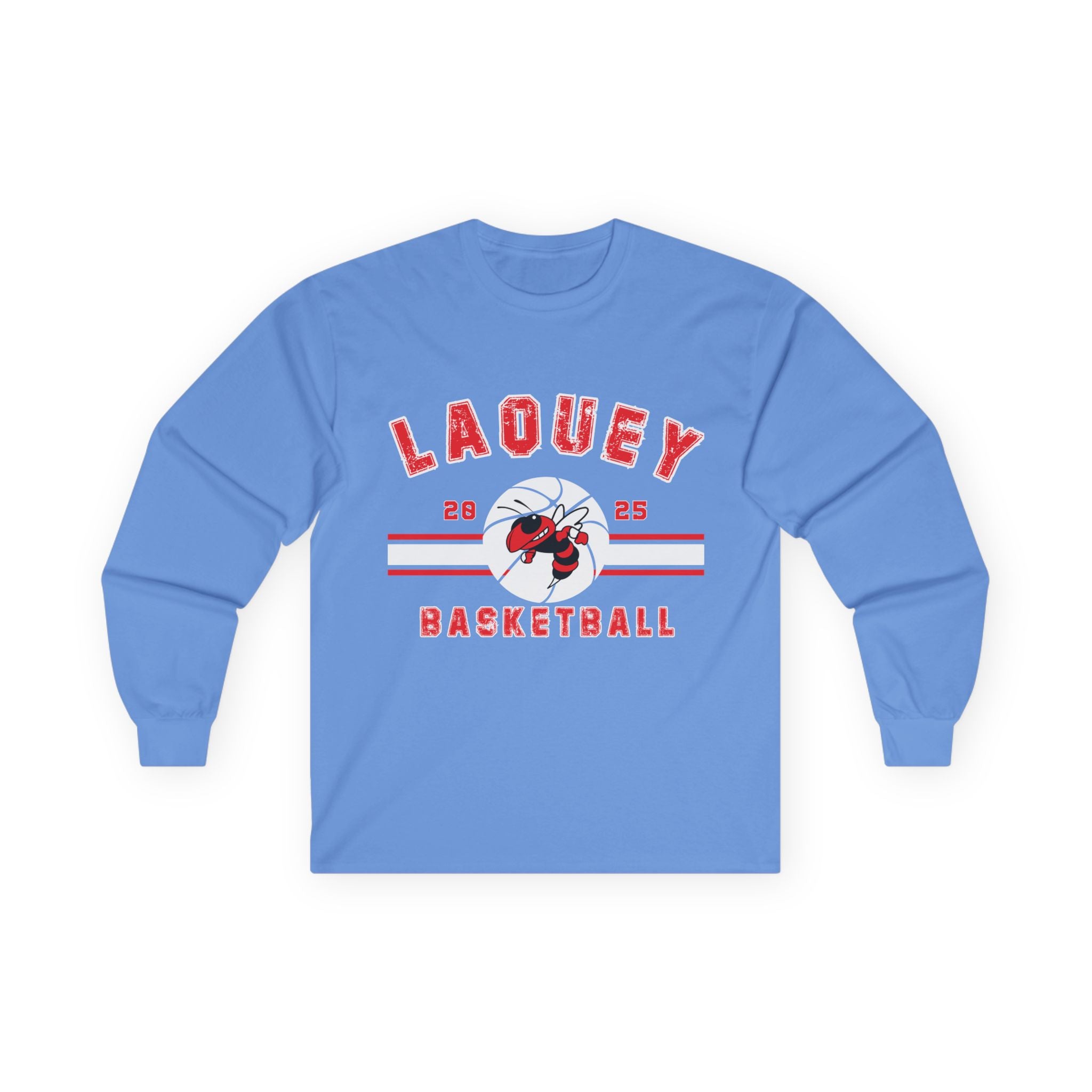 Laquey Basketball Long Sleeve Tee — Vintage Distressed Basketball Shirt