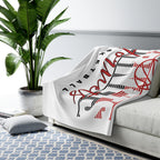 White Hornets Basketball Sherpa Blanket