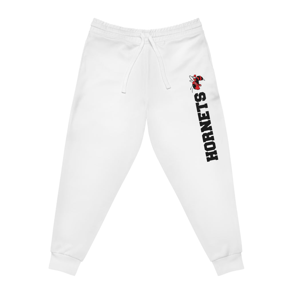 Athletic Joggers — Hornets Logo Side Print - White
