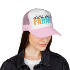 Dibs on the Farmer Trucker Hat — Colorful Country Farm Mesh Cap