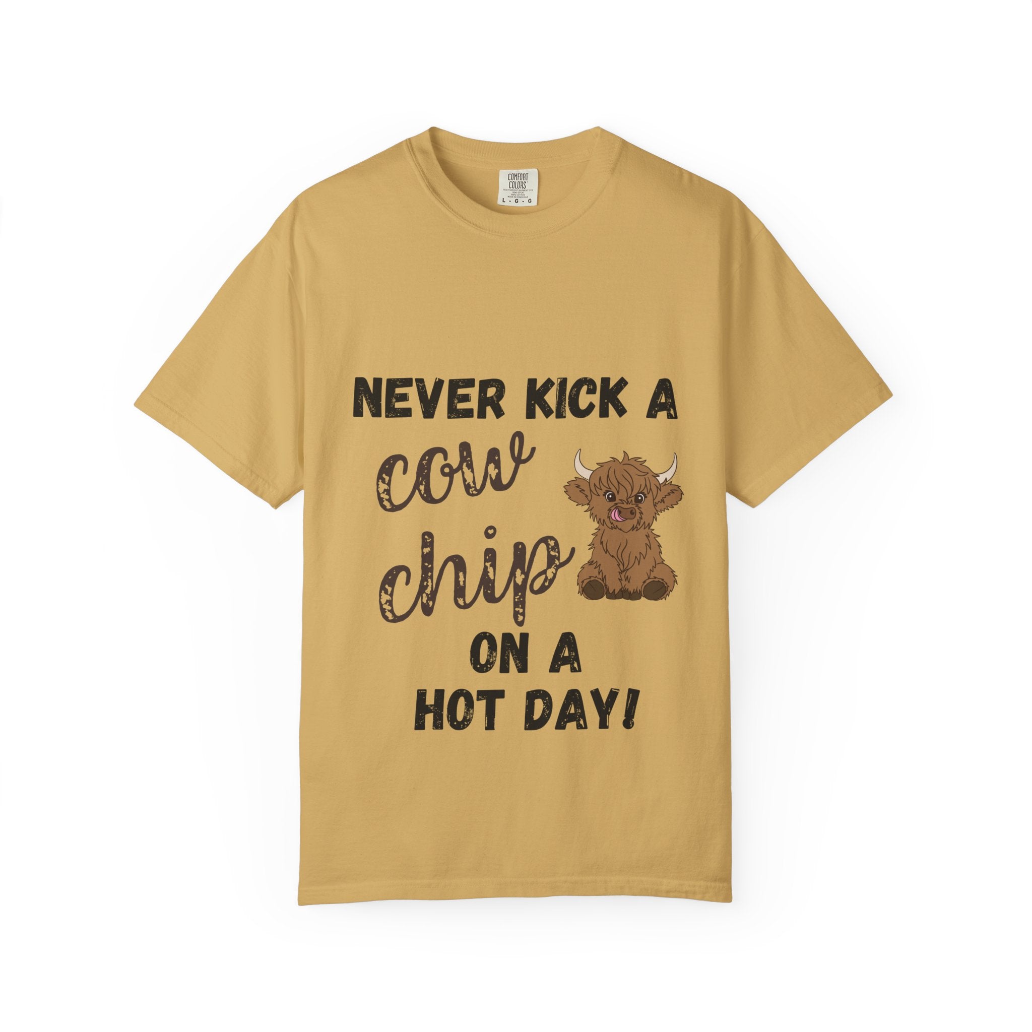 Cow Chip on a Hot Day - Cute Cow Humor Tee