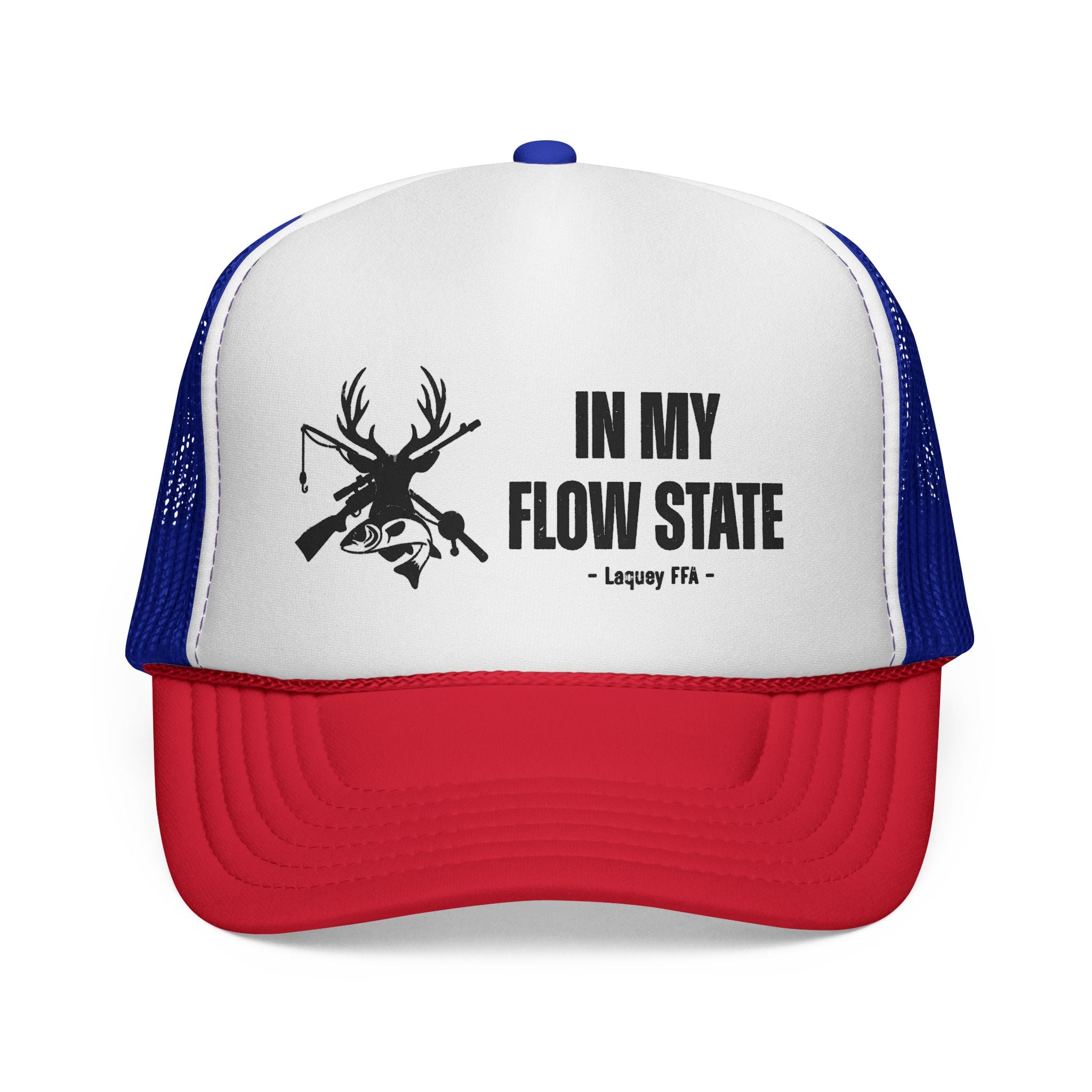 Trucker Cap — “In My Flow State” Hunting Deer Skull Mesh Hat