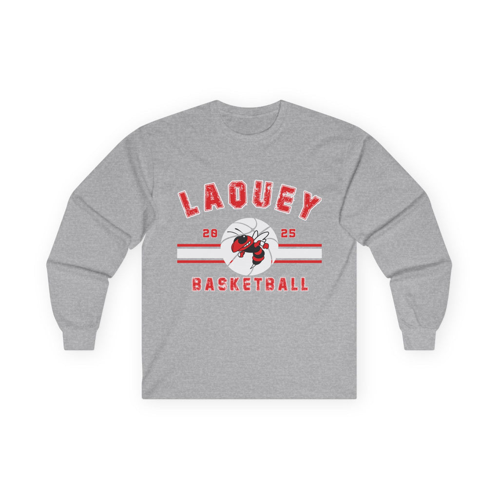 Laquey Basketball Long Sleeve Tee — Vintage Distressed Basketball Shirt