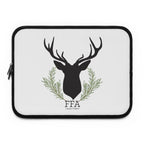 Deer Silhouette with Pine Wreath Laptop Sleeve | FFA Logo