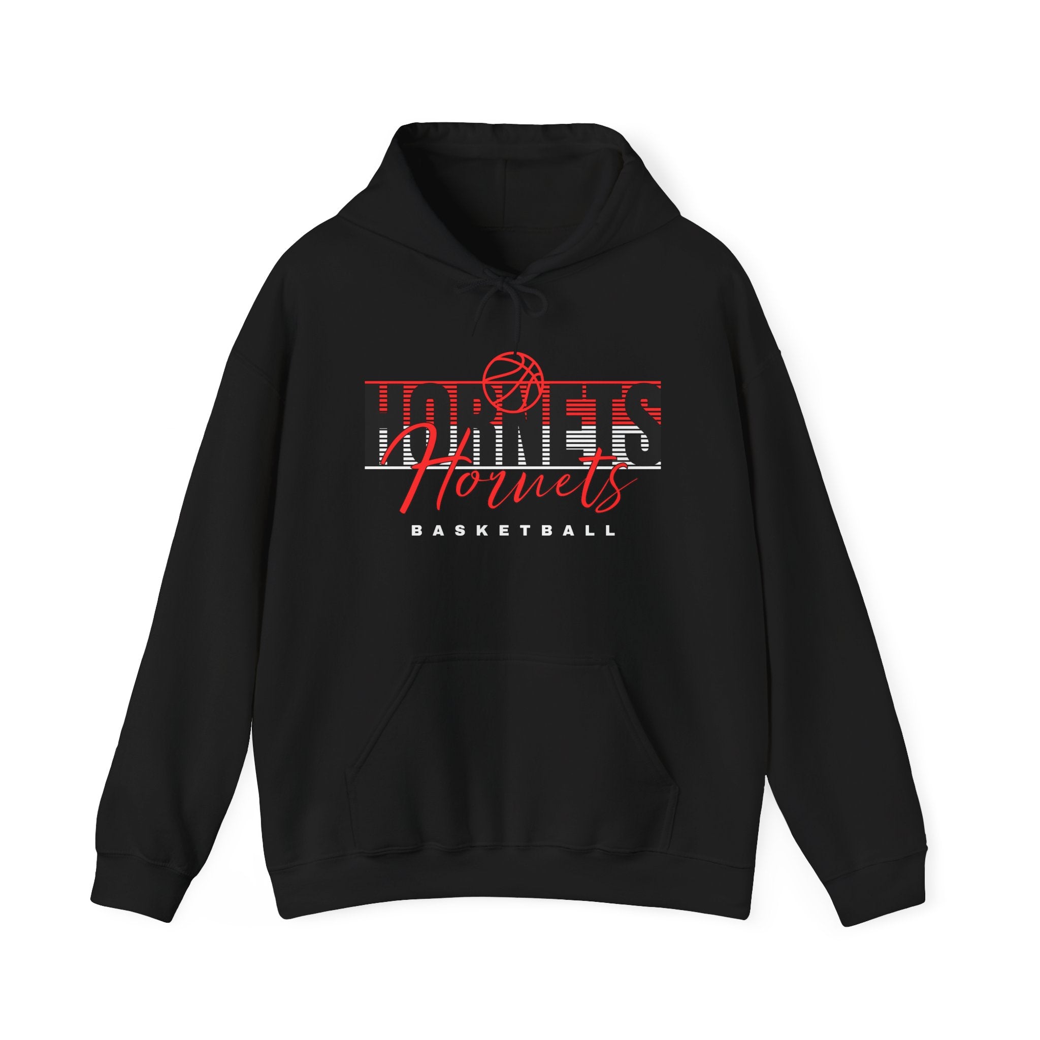 Hornets Basketball Hoodie — Retro Script Team Logo Pullover