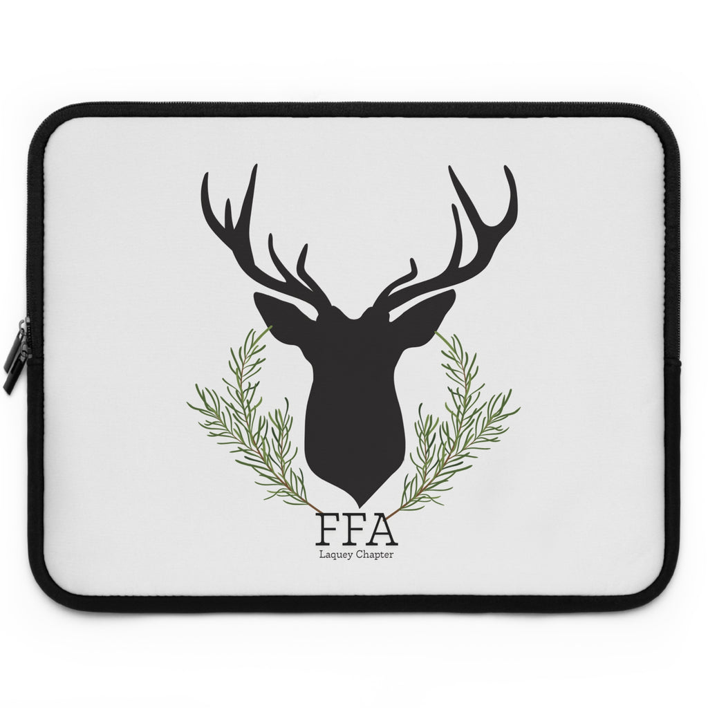 Deer Silhouette with Pine Wreath Laptop Sleeve | FFA Logo