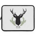 Deer Silhouette with Pine Wreath Laptop Sleeve | FFA Logo