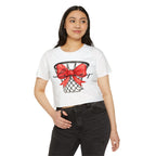 Women's 'Laquey' Basketball Hoop Crop Top — Red Bow Sports Tee