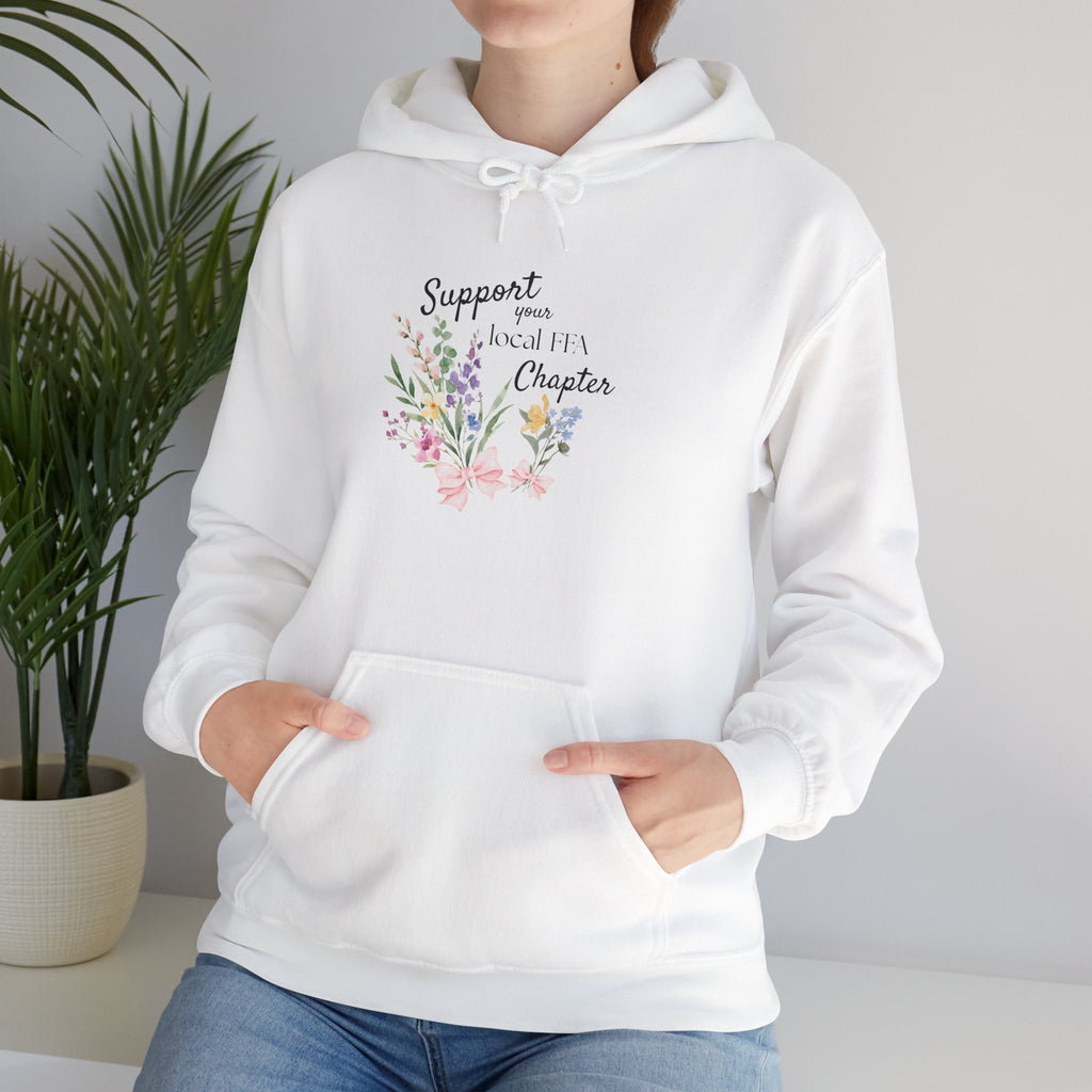 Support Local FFA Chapter Hoodie — Floral Inspirational Sweatshirt