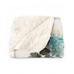 Custom Design - Grandma’s Garden Sherpa Blanket — Personalized Floral Names & Year