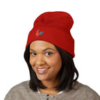 Embroidered Colorful Rooster Cuffed Beanie — Farmhouse Winter Hat