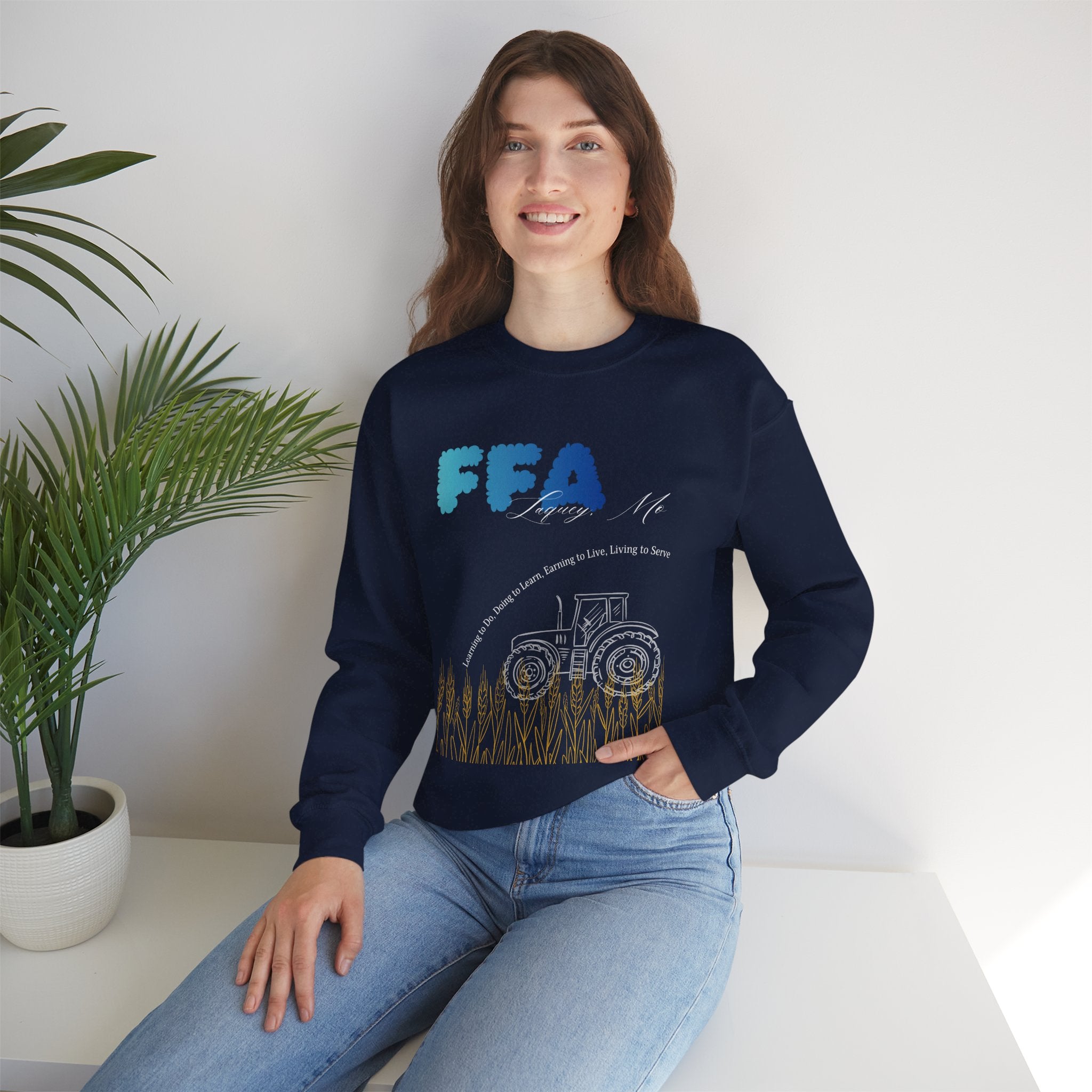 FFA Tractor Crewneck Sweatshirt – Farm Life Graphic Pullover