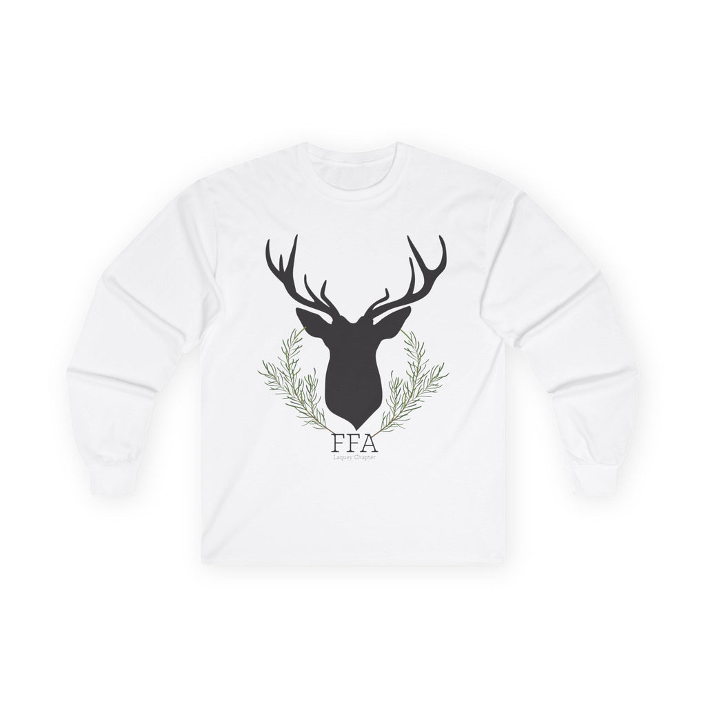 Deer Silhouette Long Sleeve Tee — Rustic FFA Emblem Shirt