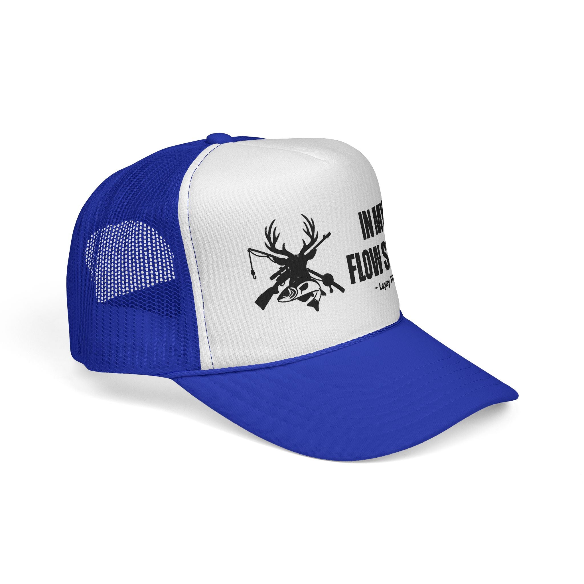 Trucker Cap — “In My Flow State” Hunting Deer Skull Mesh Hat