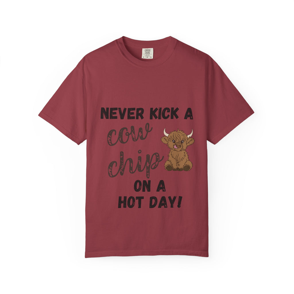 Cow Chip on a Hot Day - Cute Cow Humor Tee
